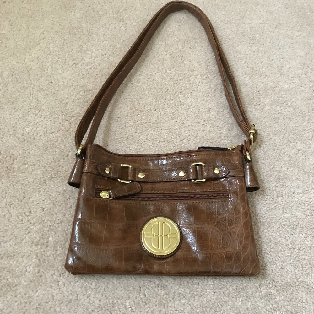 NWOT small handbag with gold detail